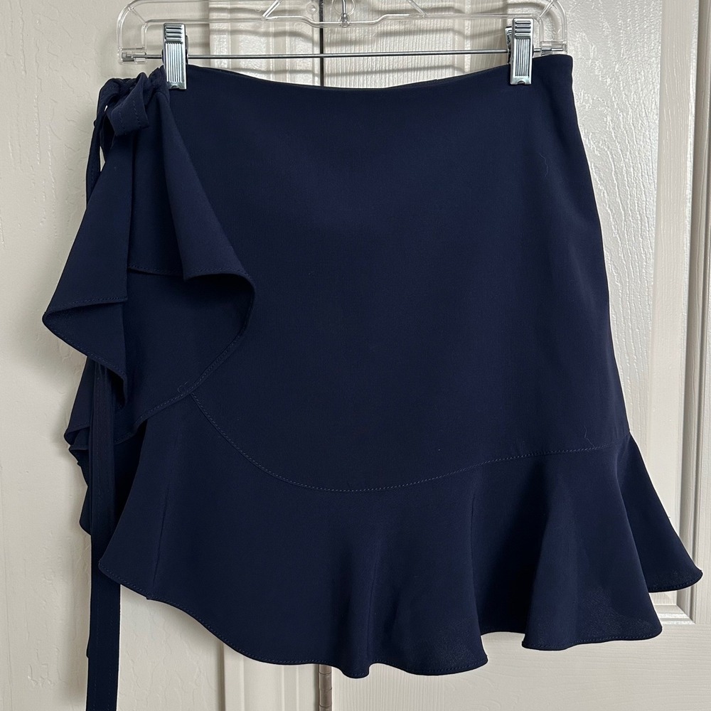 Cinq à Sept Navy Luella Ruffle Wrap Skort - Size 8 - NWT